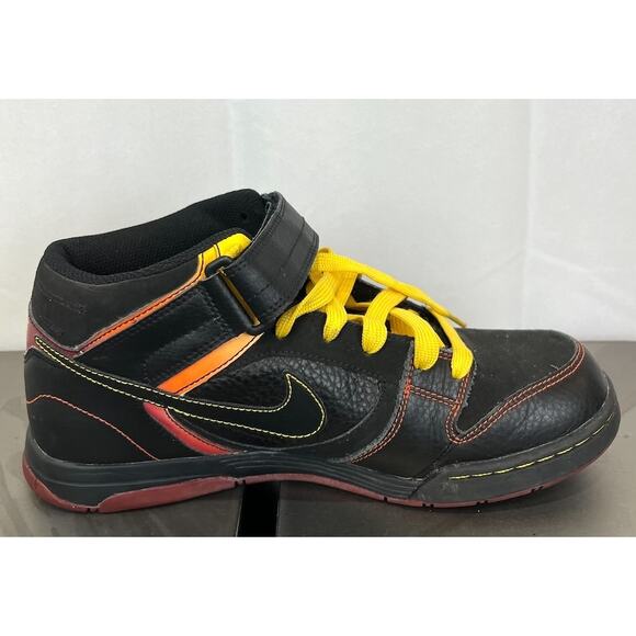 NIKE NYX Dunk Mid Strap Shoes 344608 001 Black Blaze Yellow Laces 2009 Size 8.5 main image 9